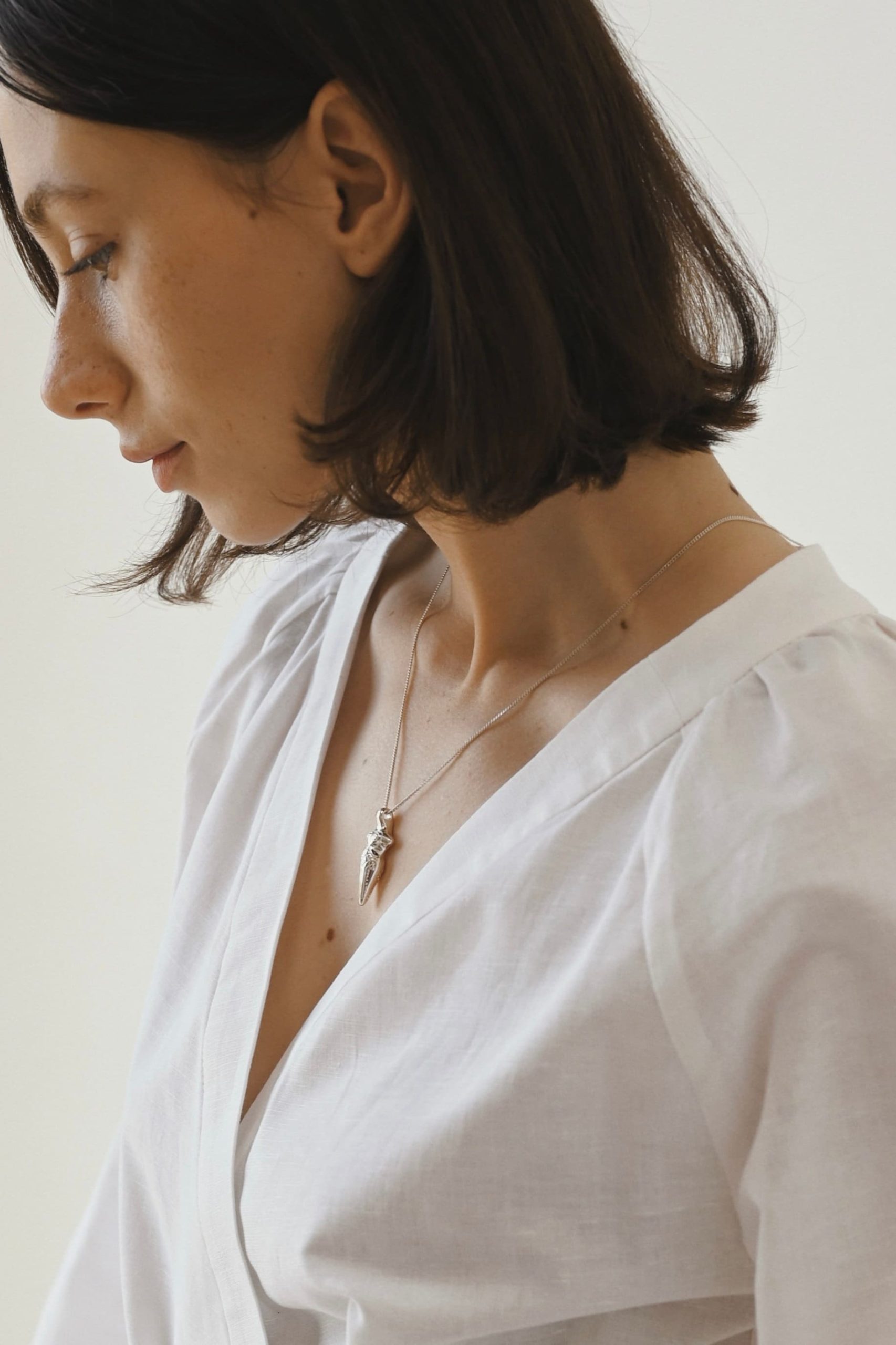 Gold Plated Silver Goddess Pendant: Trypillian Bereginya Jewelry