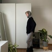 Hand Knitted Alpaca Wool Headscarf: Light Grey Lace Triangle Shawl