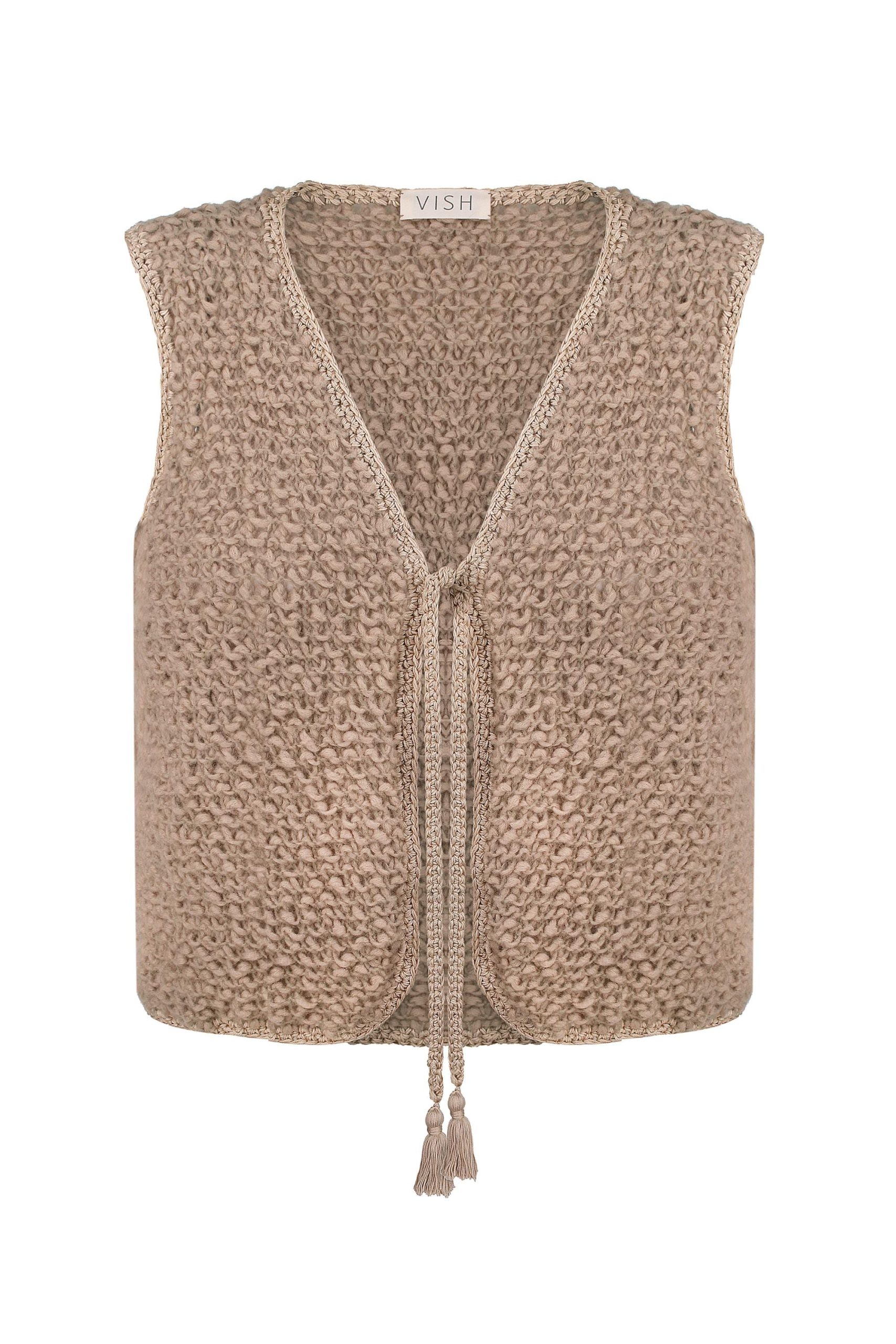 Handmade Merino Alpaca Wool Vest: Sleeveless Knit Gilet