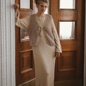 Handmade Alpaca Merino Wool Knit Vest: Ivory Sleeveless Gilet