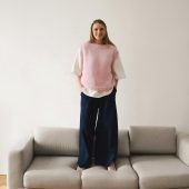 Hand-knitted Mohair Yellow Vest: Women's Cozy Knitwear