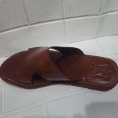 Moroccan Leather Sandals For Men – Handmade Brown Slip-on Summer Gift Shoes