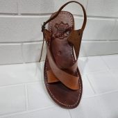 Handmade Moroccan Leather Sandals For Women – Brown Cross Strap Flat Sandals With Ankle Strap, Open Toe Boho Summer Walking Shoes, Gift