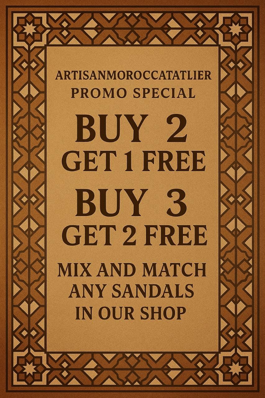 Handmade Moroccan Leather Sandals For Women – Brown Flat Shoes Gift