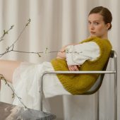 Hand-knitted Green Mohair Vest: Women's Cozy Knitwear