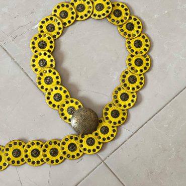 Handmade Moroccan Leather Belt With Vintage Buckle – Boho Statement Waist Accessory